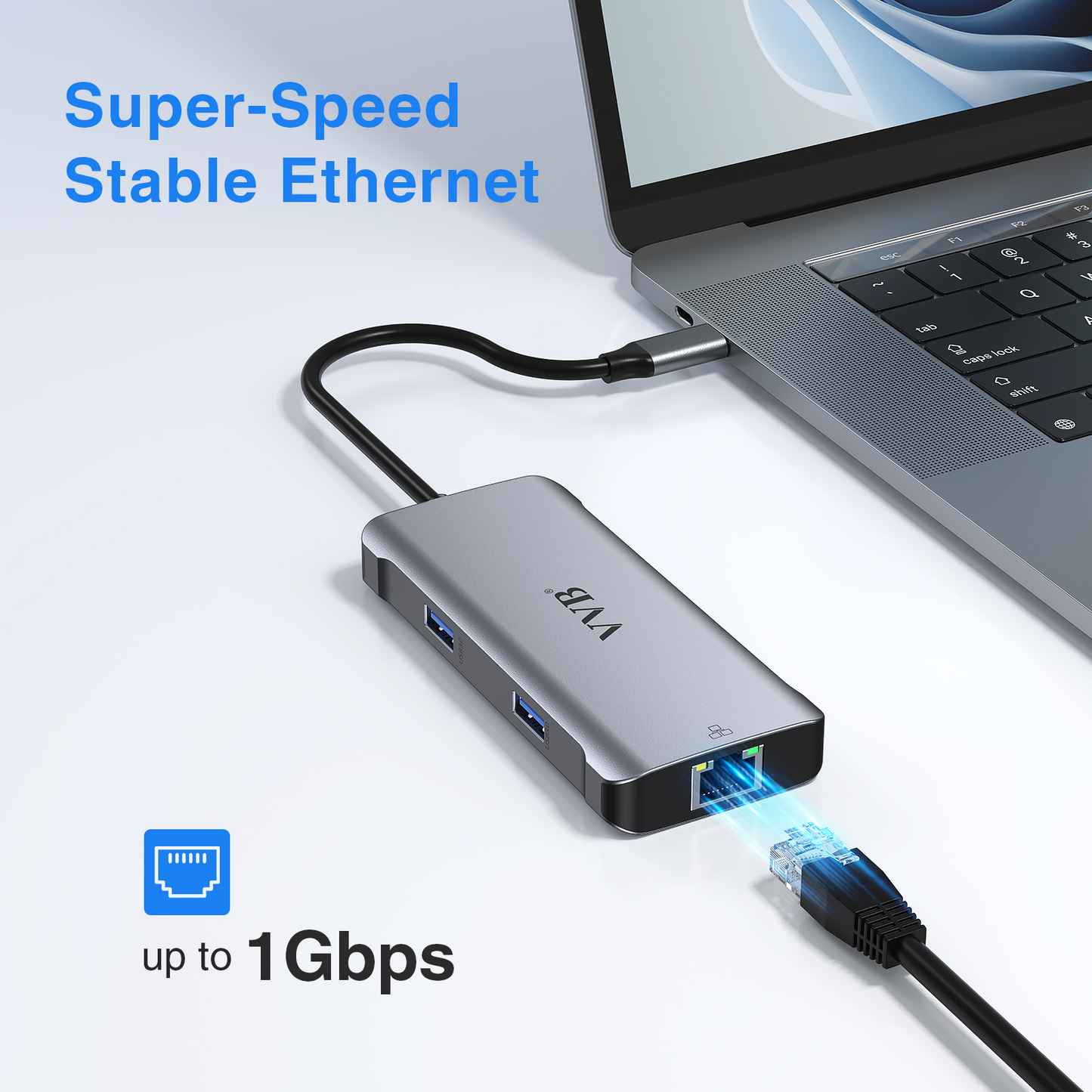 USB C Hub Multiport Adapter, Mac Adapter USB C Dongle for MacBook Pro/Air, Thunderbolt 3/4 Adapter, 6 in 1 USB-C Hub to HDMI, Ethernet, 100W PD, 3 USB 3.0 Ports for Dell, Lenovo, HP, Surface Go
